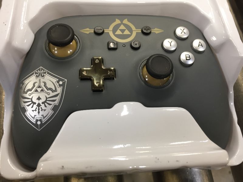 Photo 2 of PowerA Enhanced Wired Controller for Nintendo Switch Legend of Zelda Hylian Shield
