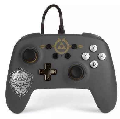 Photo 1 of PowerA Enhanced Wired Controller for Nintendo Switch Legend of Zelda Hylian Shield
