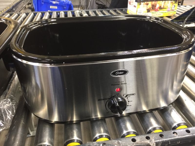 Photo 4 of 22 qt. Roaster Oven with Self-Basting Lid in Stainless Steel