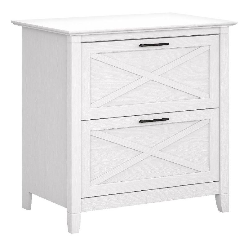 Photo 1 of Bush Furniture Key West 2 Drawer Lateral File Cabinet in Pure White Oak - KWF130WT-03
