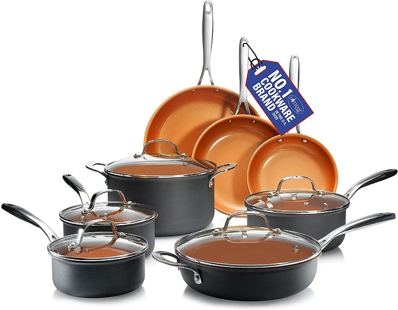 Photo 1 of GOTHAM STEEL Pro Hard Anodized Pots and Pans
