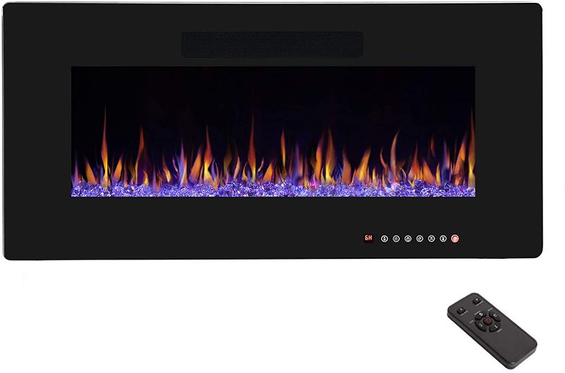 Photo 1 of R.W.FLAME 36" Electric Fireplace, Recessed Wall Mounted and In-wall Fireplace Heater, Fit for 2 x 4 and 2 x 6 Stud, Remote Control with Timer,Touch Screen,Adjustable Flame Color and Speed, 750-1500W