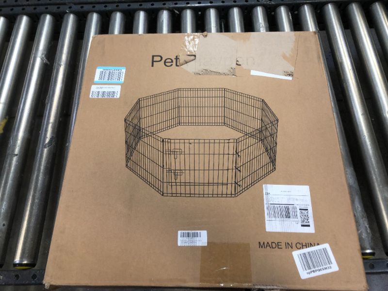 Photo 3 of Pet Playpen Puppy Playpen Kennels Dog Fence Exercise Pen Gate Fence Foldable Dog Crate 8 Panels 24 Inch Kennels Pen Playpen Options Ideal for Pet Animals Outdoor Indoor
