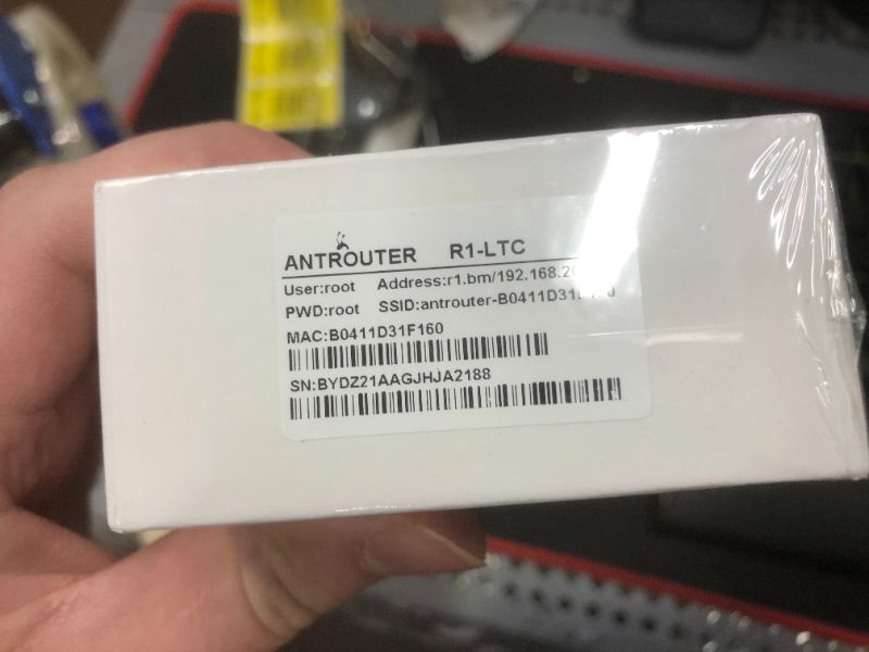 Photo 2 of AntRouter R1-LTC ~1.29MH/s ASIC Litecoin Miner with Built-in WiFi Router (AntRouter R1-LTC @ 1.29MH/s)-FACTORY SEALED UNABLE TO PROPERLY TEST 
