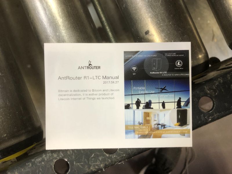 Photo 4 of AntRouter R1-LTC ~1.29MH/s ASIC Litecoin Miner with Built-in WiFi Router (AntRouter R1-LTC @ 1.29MH/s)-FACTORY SEALED UNABLE TO PROPERLY TEST 
