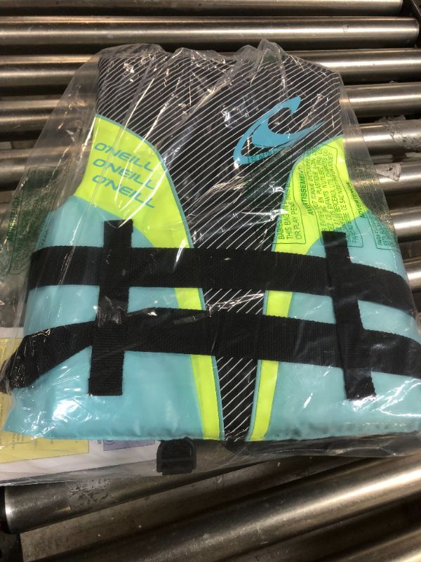 Photo 4 of O'Neill Women's Superlite USCG Life Vest, Black/Turquoise/Lime:Turquoise, S
