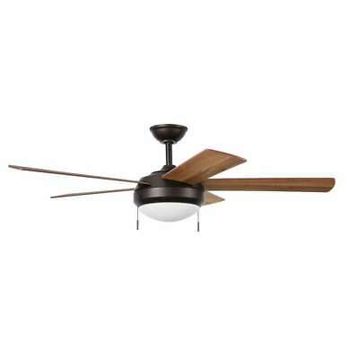 Photo 1 of Ceiling Fan Indoor Oil Rubbed Bronze Light Kit Reversible Motor 3 Speed Motor
