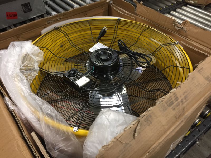 Photo 2 of JPOWER 24 Inch High Velocity Heavy Duty Metal Drum Fan 7200CFM 3 Speed Air Circulation for Industrial, Commercial, Residential, and Shop Use - ETL Safety Listed
