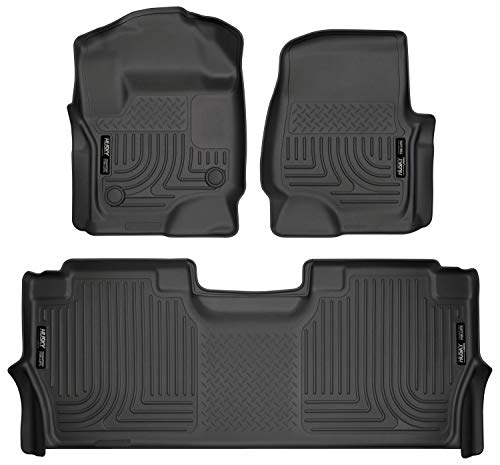 Photo 1 of  Husky Liners - 94061 Fits 2017-20 Ford F-250/F-350 Crew Cab - with factory storage box Weatherbeater Front & 2nd Seat Floor Mats Black