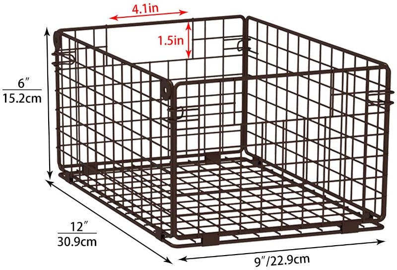 Photo 1 of 2PACK X-cosrack Foldable Cabinet Wall Mount Metal Wire Basket