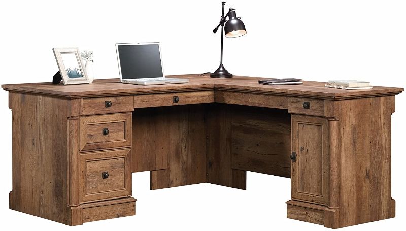 Photo 1 of Sauder Palladia L-Shaped Desk, Select Cherry finish
