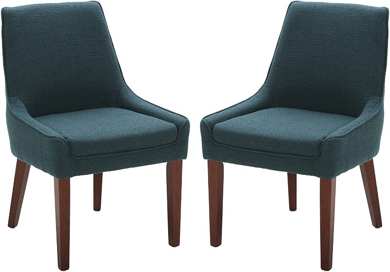 Photo 1 of Amazon Brand – Rivet Contemporary Welt-Trimmed Dining Chair, Set of 2, 23"W, Juniper
