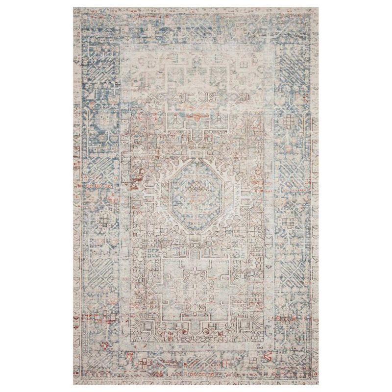 Photo 1 of Chris Loves Julia x Loloi Jules 8'6" x 11'6" Natural and Ocean Area Rug
