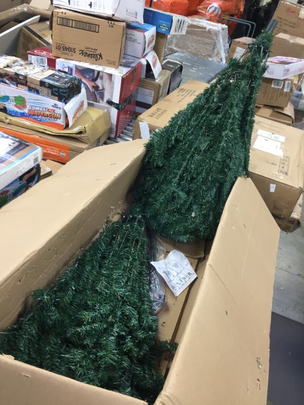 Photo 2 of 9ft Artificial Christmas Tree Large Spruce Hinged Full Christmas Tree