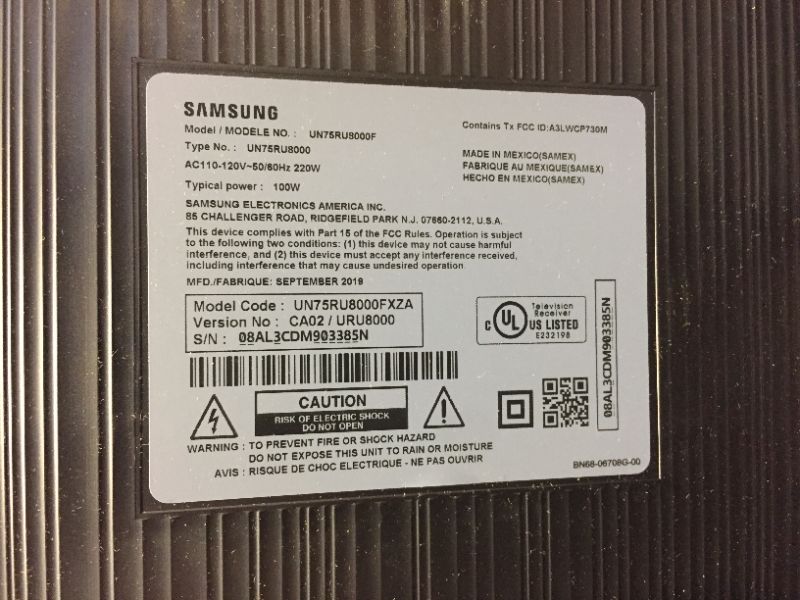Photo 1 of 75" Class RU8000 Premium Smart 4K UHD TV (2019)
