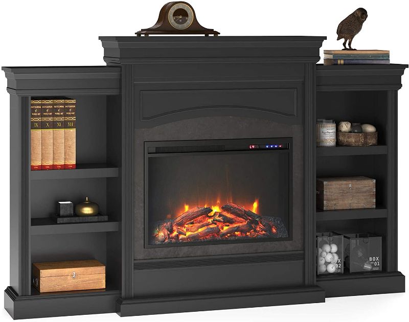 Photo 1 of Ameriwood Home Lamont Mantel Fireplace, Black
