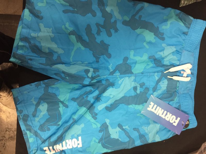 Photo 1 of BOYS FORTNITE SWIM SHORT TRUNKS BLUE LARGE