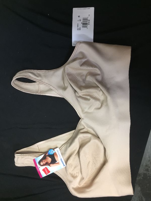 Photo 2 of Hanes SmoothTec Wirefree Bra Nude XL Women's
