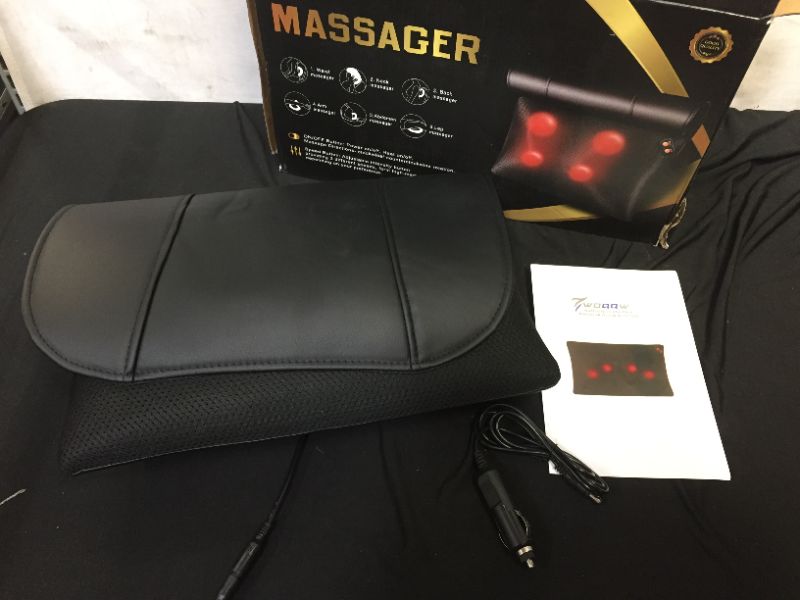 Photo 2 of Back Massager, WOQQW Shiatsu Back and Neck Massager, Deeper Tissue Kneading Massage Pillow with Heat for Shoulders,Waist,Legs,Foot, Body Relieve Muscle Pain - Best Gift for Women/Men/Dad/Mom
