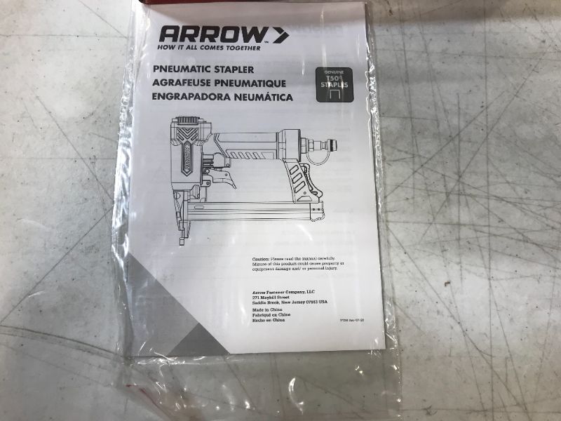 Photo 3 of Arrow PT50 Oil-Free Pneumatic Staple Gun (ITEM IS DIRTY)