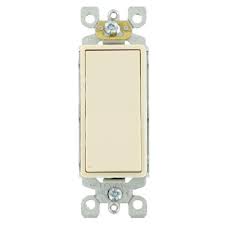 Photo 1 of Decora 15 Amp Single-Pole AC Quiet Switch, Light Almond (10-Pack)
