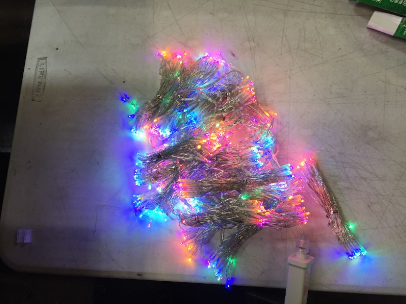 Photo 2 of 12.66 ft. 600-Light LED Weeping Willow Micro Fairy Multi Color Lights Christmas Icicle Lights
