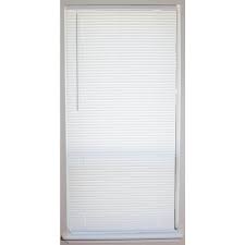 Photo 1 of Alabaster Cordless 1 in. Vinyl Mini Blind - 23 in. W x 64 in. L
