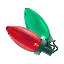 Photo 1 of 100-Light Smooth LED C9 Super Bright Red and Green Lights Christmas Lights on Spool
