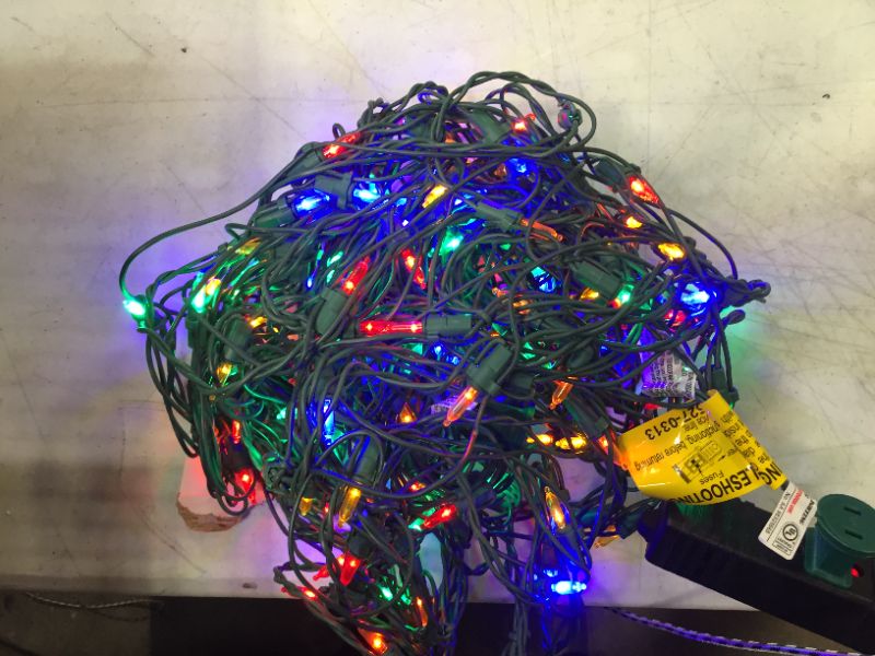 Photo 2 of 4 ft. x 6 ft. 150-Light Smooth LED Mini Super Bright Steady Lit Multi Color Christmas Net Lights
