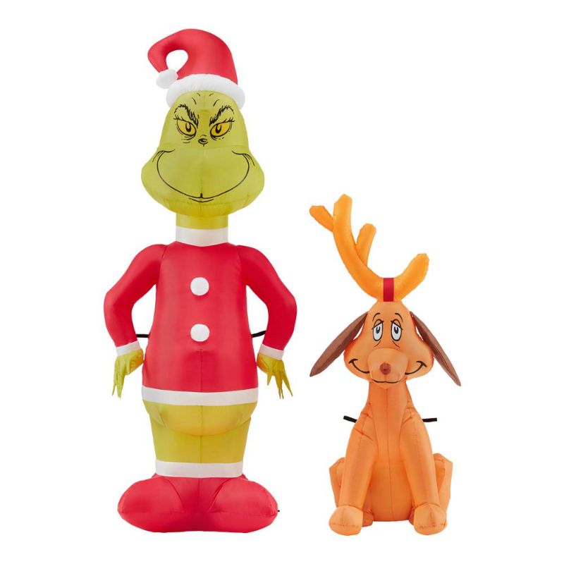 Photo 1 of 4.5 ft. Airblown-Grinch and Max Value Pack-Dr. Seuss Christmas Inflatable
