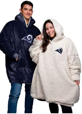 Photo 1 of FOCO NFL Unisex Reversible Oversized Sherpa Hoodie Sweatshirt Big Logo Hoodeez
Color: Blue