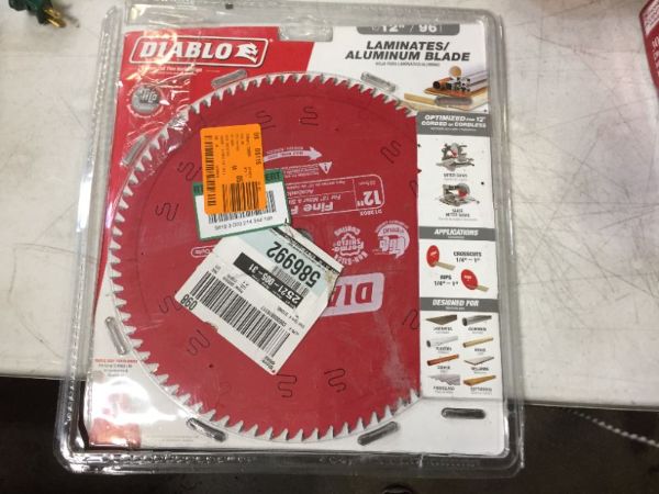 Photo 2 of Freud D1296L Diablo Melamine, Laminate Flooring, and Wood Saw Blade 12-Inch Diameter 96t TCG 1-Inch Arbor
