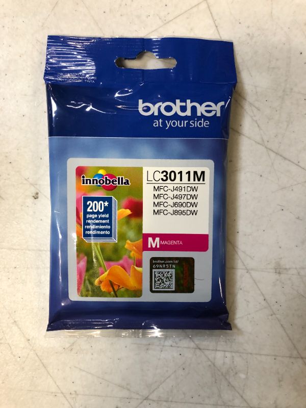 Photo 2 of Brother LC3011M Magenta Standard Yield Ink Cartridge
