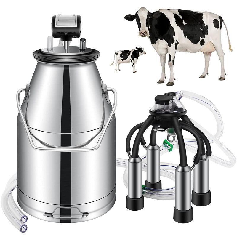 Photo 1 of 25L Milking Cup Set, Can Be Used to Replace Milking Equipment Food Grade Bucket Equipped for Portable Livestock Milking Equipment for Cows