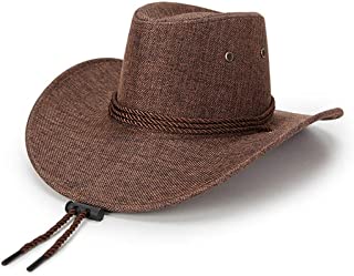 Photo 1 of Cowboy Hats, Outdoor Cowboy Hat, Woven Imitation Linen Summer Sunhat, Western Cowboy Hat for Men Boys
