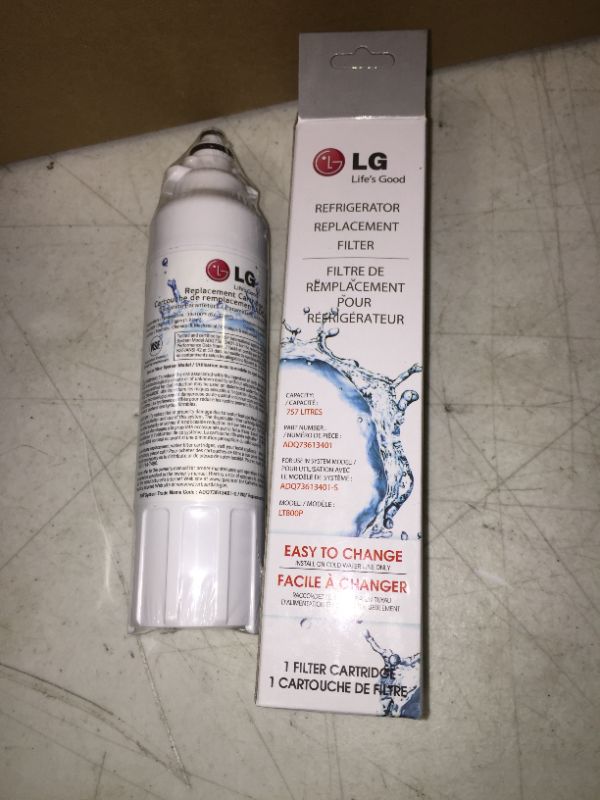 Photo 2 of LG LT800P- 6 Month / 200 Gallon Capacity Replacement Refrigerator Water Filter (NSF42 and NSF53) ADQ73613401, ADQ73613408, or ADQ75795104 , White
