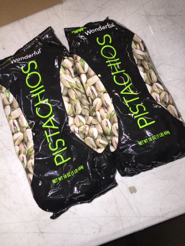 Photo 2 of 2 pack Wonderful Pistachios, Roasted and Salted, 16 Ounce Bag
