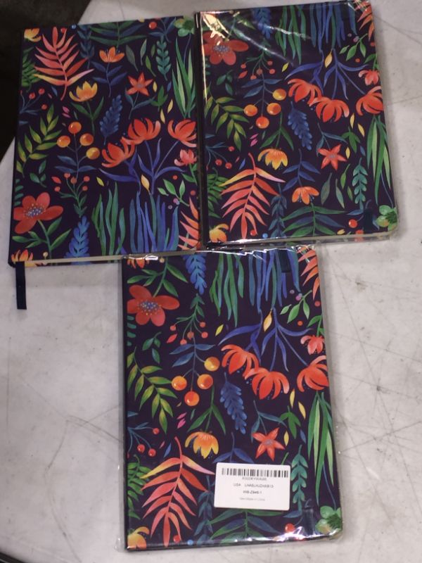 Photo 3 of 3 PACK NOTEBOOK JOURNAL TROPICAL THREES PLANTS