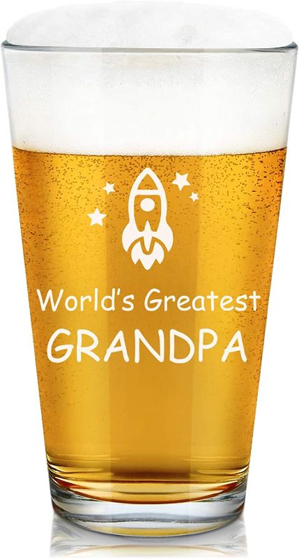 Photo 1 of 2 PACK Modwnfy Grandpa Beer Glass, Funny Beer Pint Glass for Men Grandfather Grandpa, Idea for Father’s Day Birthday Christmas
