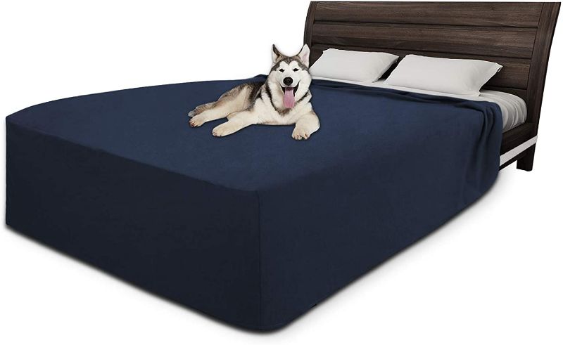 Photo 1 of 
Easy-Going 100% Waterproof Fleece Bed Cover Washable Furniture Protector Cover Soft and Comfortable Fabric Reusable Incontinence Bed Under Pads for Pets KING 