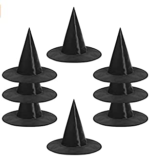 Photo 1 of make it fun 8 Pack Halloween Costume Witch Hat Cap Witch Costume Accessory for Halloween Cosplay Party Black Large