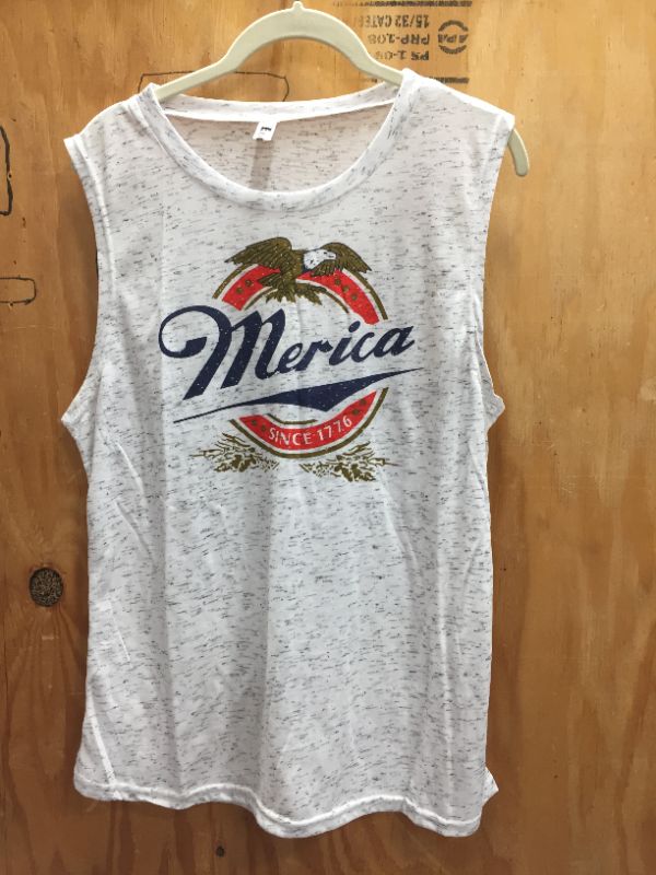 Photo 2 of Erxvxp Women Tank Tops Sleeveless Merica Since 1776 Racerback T-Shirt Vest for Independence Day-2XL