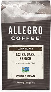 Photo 1 of Allegro Coffee Extra Dark French Whole Bean Coffee, 12 oz
Whole Bean · 12 Ounce (Pack of 1)