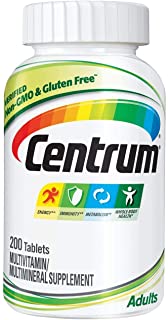 Photo 1 of Centrum Adult Multivitamin/Multimineral Supplement with Antioxidants, Zinc, Vitamin D3 and B Vitamins, Gluten Free, Non-GMO Ingredients - 200 Count
200 Count (Pack of 1)