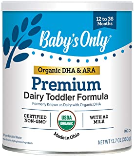 Photo 1 of Baby's Only Organic Premium Dairy with DHA & ARA Toddler Formula, 12.7 Oz (Pack of 1) | Non-GMO | USDA Organic | Clean Label Project Verified | Brain & Eye Health
12.7 Ounce (Pack of 1)
BB MARCH 1 2022