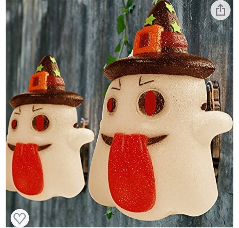 Photo 1 of Biswing Halloween Ghost Porch Light Cover, Halloween EVA Decorative Ghosts Lamp Shade Covers for Indoor Outdoor Porch Ornament, Party Haunted House Door Wall Lamp Decoration, 2 Pack