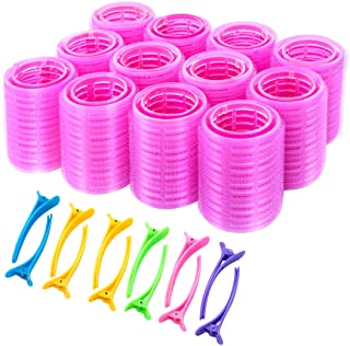 Photo 1 of Bivisen Self Grip Hair Rollers Set, Self Holding Rollers Hairdressing Curlers with Plastic Duck Teeth Bows Hair Clips for DIY or Hair Salon Curlers fo