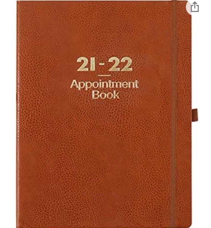 Photo 1 of 2021-2022 Weekly Appointment Book & Planner -July 2021-June 2022 Daily Hourly Planner 8.4" x 11.1", 15-Minute Interval, Flexible Soft Cover, Elastic Closure, Inner Pocket