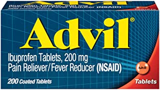 Photo 1 of Advil Pain Reliever & Fever Reducer, Relief Medicine with Ibuprofen 200 mg for Headache, Backache, Menstrual or Joint Pain, Coated