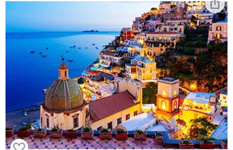 Photo 1 of 4.5 out of 5 stars  3,846 Reviews
Jigsaw Puzzle 1000 Piece - Dreamy Positano - Signature Collection Twilight Sea Sight Large Puzzle Game Artwork for Adults Teens